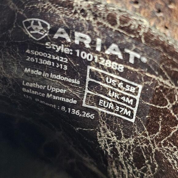 Ariat Defiance Fold Over Studded Buckle‎ Ankle Boot Women's Size 6.5B - Picture 5 of 9